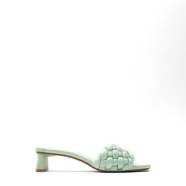 Woven high heel sandals