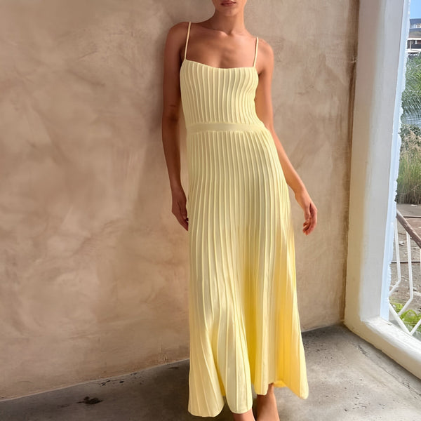 Robe Longue Sexy d'Été à Bretelles