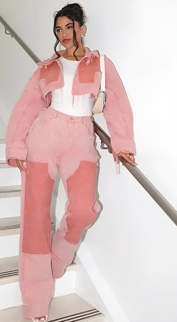 Chichac – Jean Patchwork Délavé Femme 2025